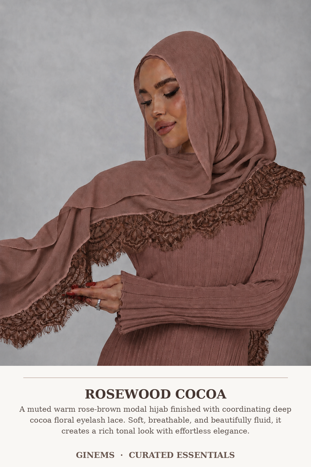 Lace-Trim Modal Hijab – view 13