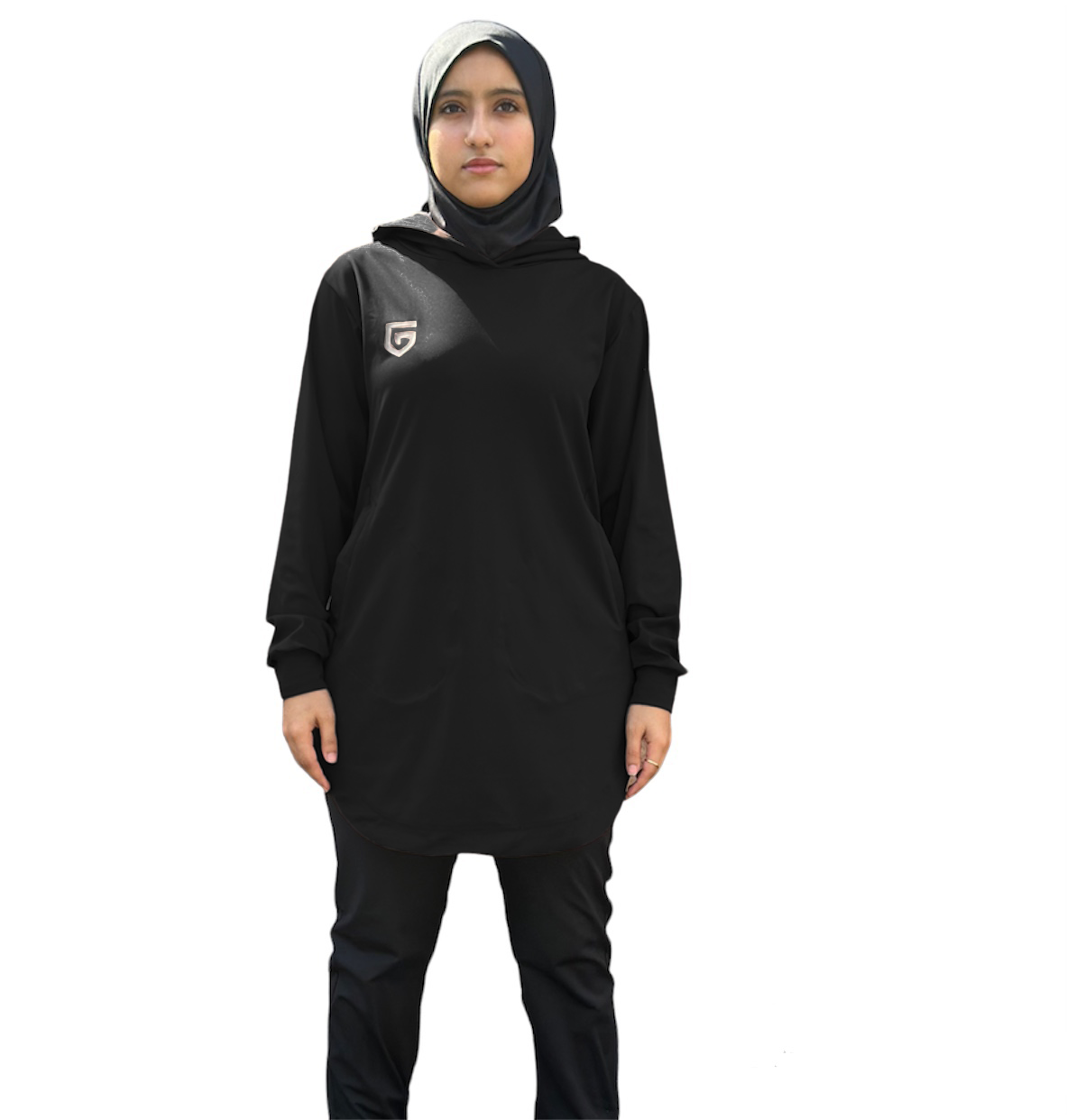 NAVY STRAIGHT HOODIE /YOGA PANTS SET